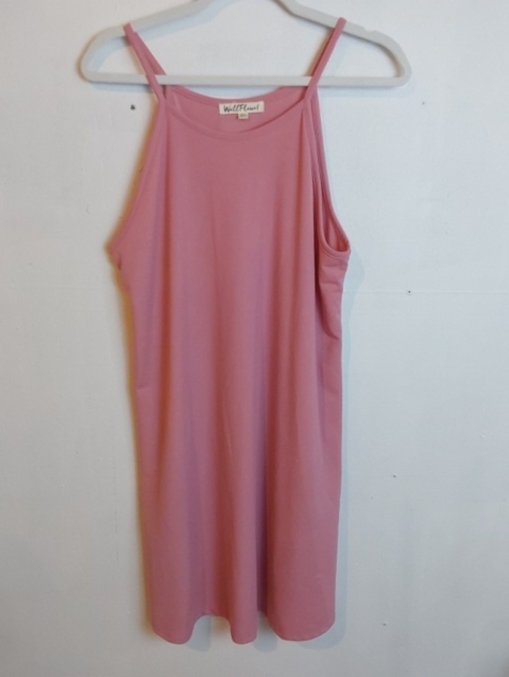 Wildflower| Dusty Pink Soft Slip Dress Spaghetti Straps Boho Layering Midi XL